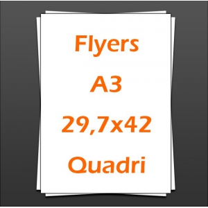 Flyers A3 29,7x42cm quadri
